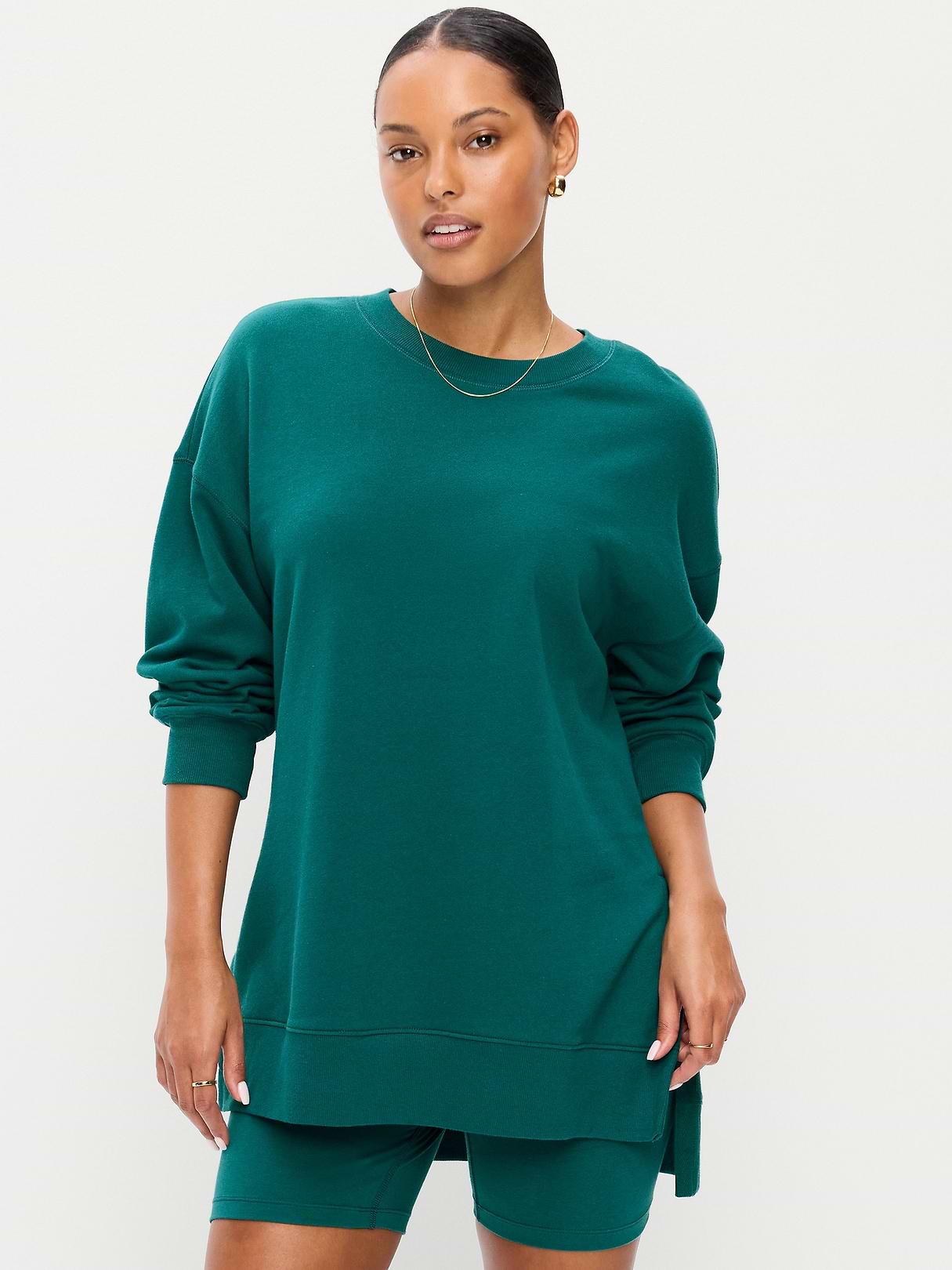 archive 長袖カットソー　アシンメトリー　退廃的　dark mode SoComfy Relaxed Tunic Sweatshirt | Old Navy