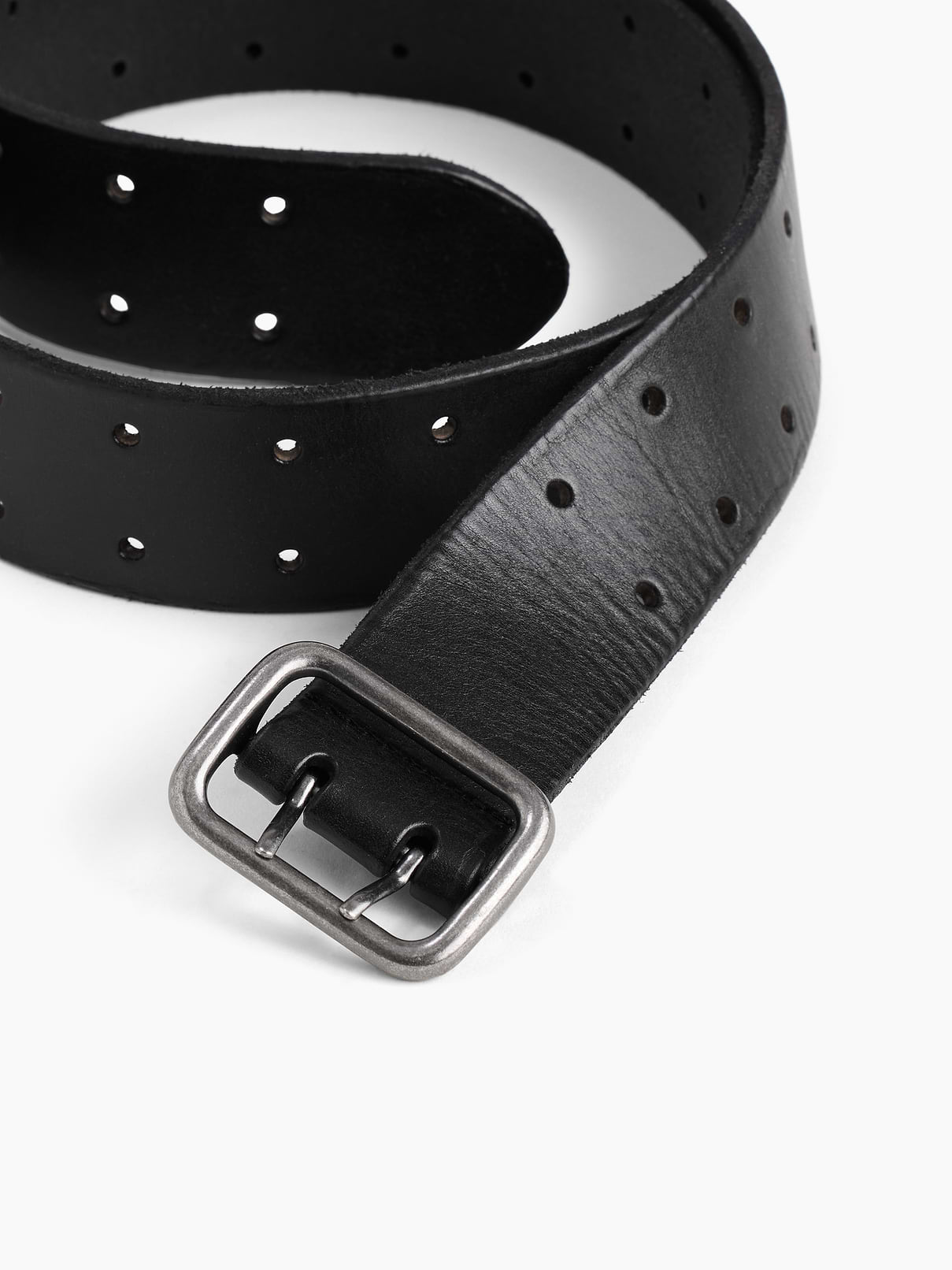 Image number 3 showing, Double-Prong Leather Belt