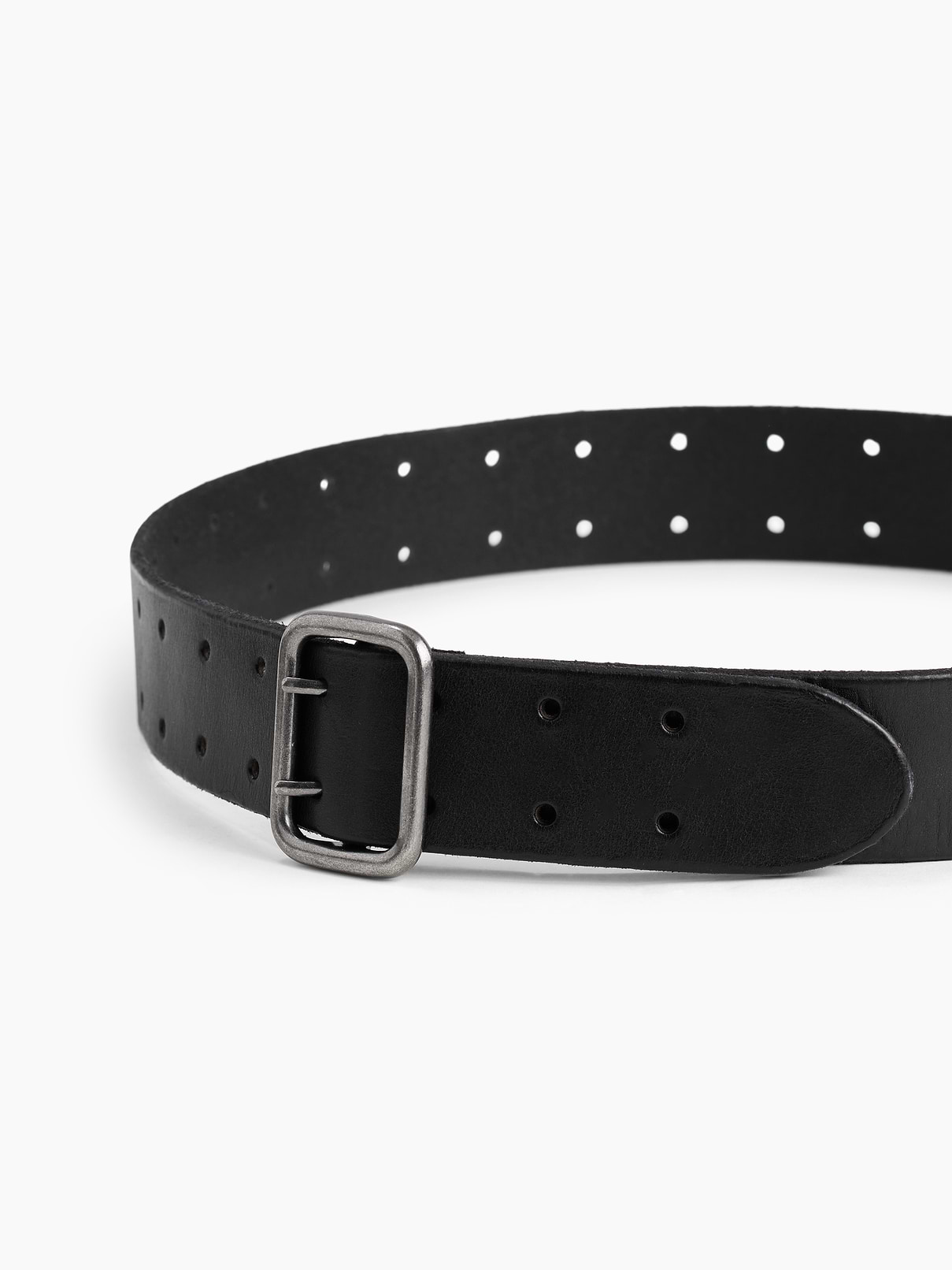 Image number 4 showing, Double-Prong Leather Belt