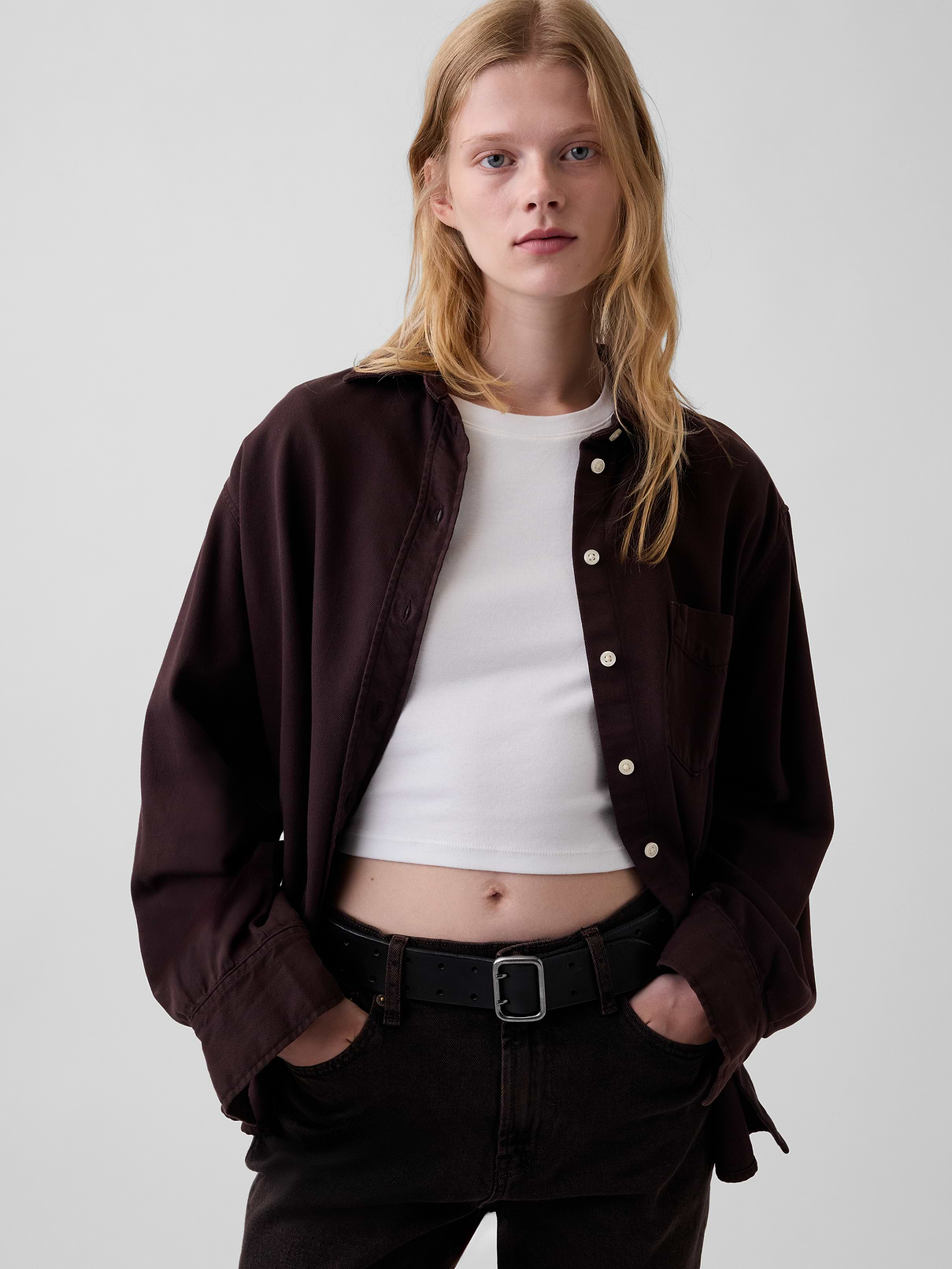 Image number 2 showing, Double-Prong Leather Belt
