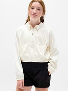 Image number 1 showing, Athleta Girl Pleat Perfect Satin Jacket