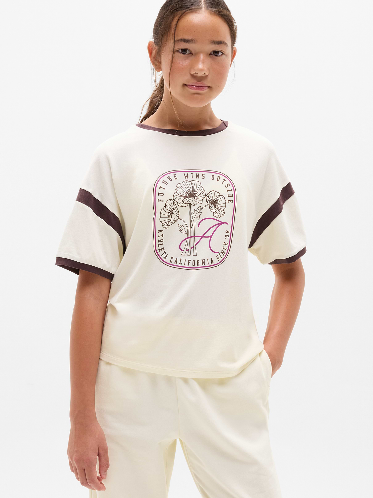 Image number 1 showing, Athleta Girl Right Moves Slouchy Tee