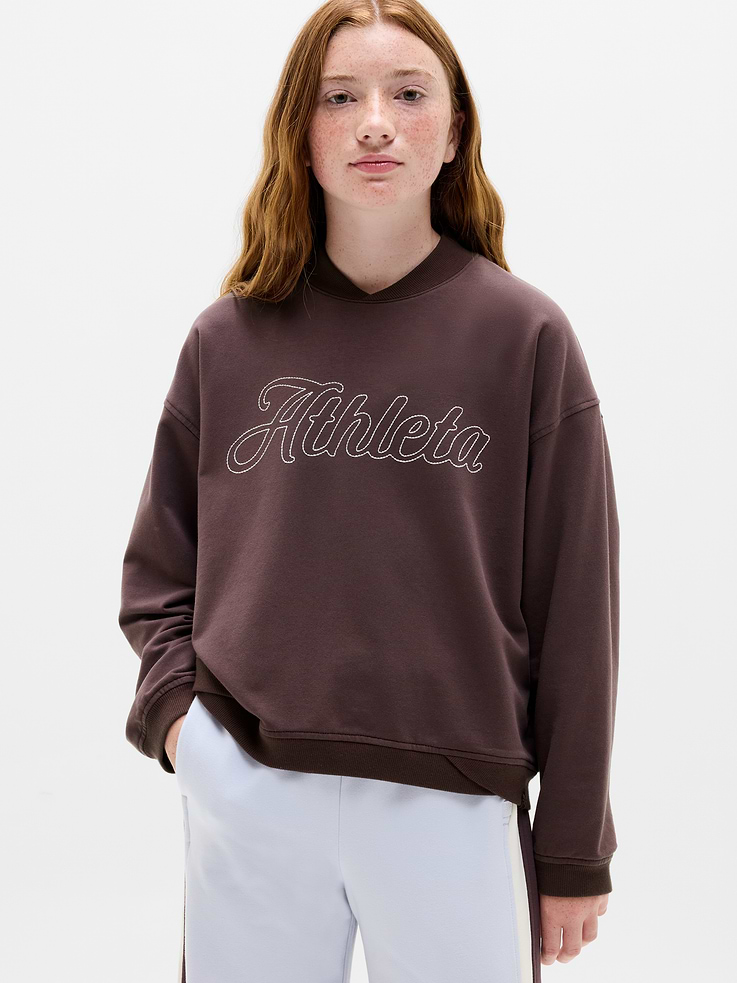 Image number 1 showing, Athleta Girl All Day Varsity Sweatshirt