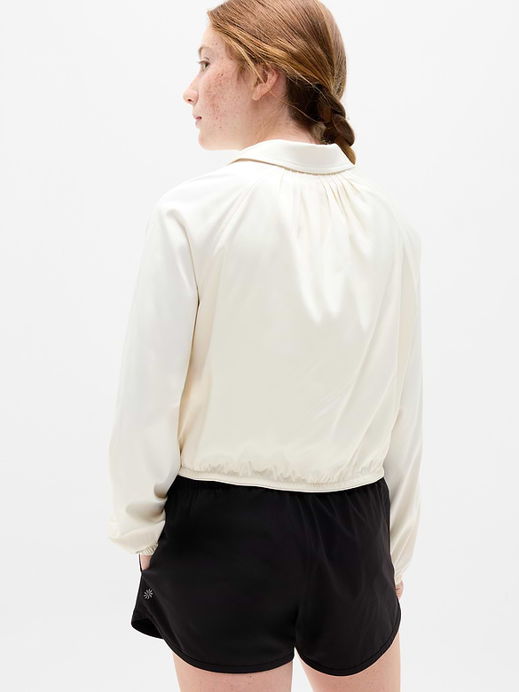 Athleta Girl Pleat Perfect Satin Jacket