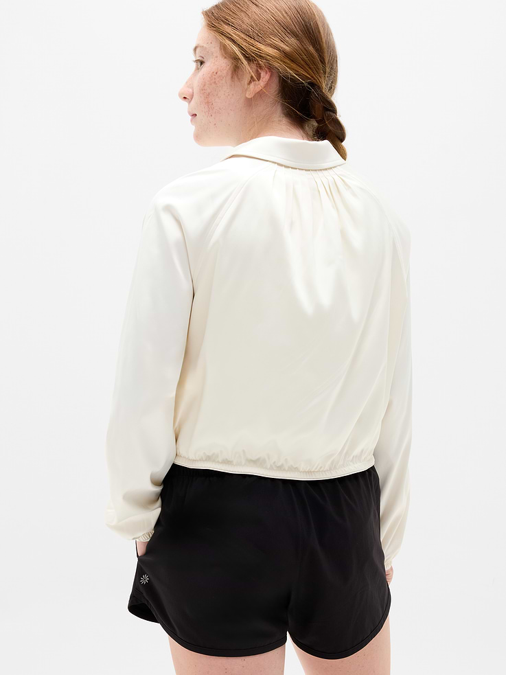Image number 3 showing, Athleta Girl Pleat Perfect Satin Jacket