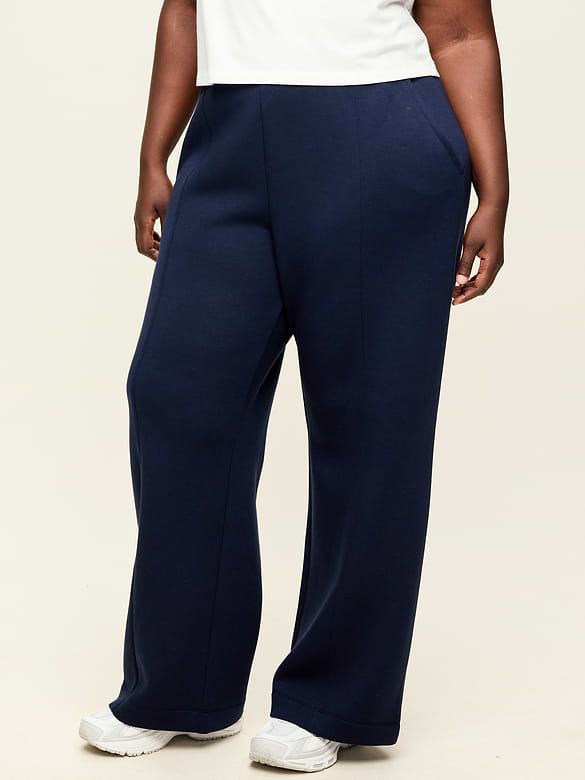 High-Waisted Bounce Fleece Wide-Leg Sweatpants