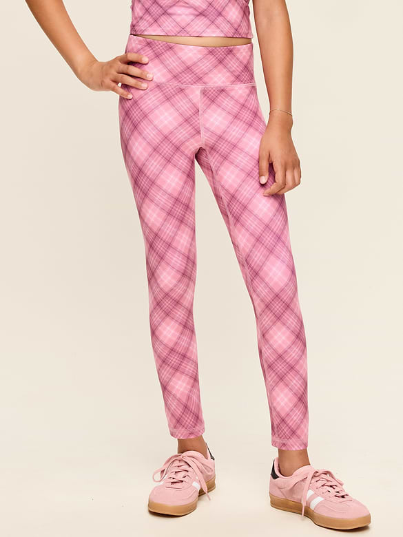 High-Waisted PowerSoft 7/8-Length Side-Pocket Leggings for Girls