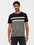 L'image numéro 1 présente T-shirt ras du cou à rayures