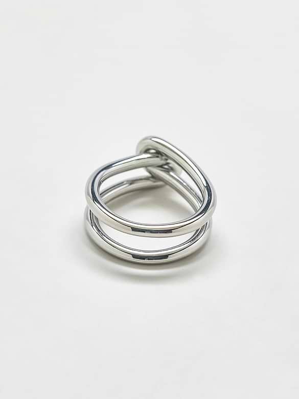 Admiral Row Silver Double Knot Ring