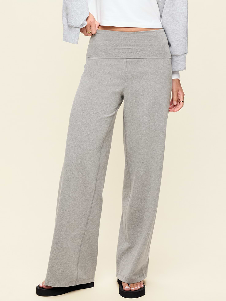 L'image numéro 1 présente Pantalon PowerChill jambe large à taille haute et rabattable