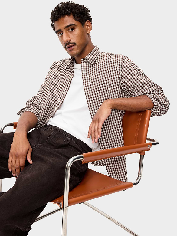 Classic Fit Everyday Plaid Poplin Shirt