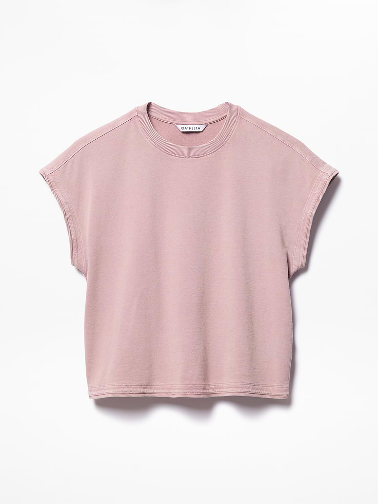 Image number 6 showing, Airy Cotton Terry Snow Wash Sweatshirt Tee