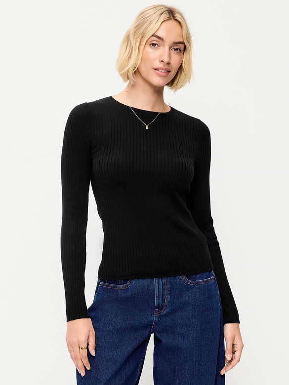 SoSoft Lite Crew-Neck Long-Sleeve Ribbed Top