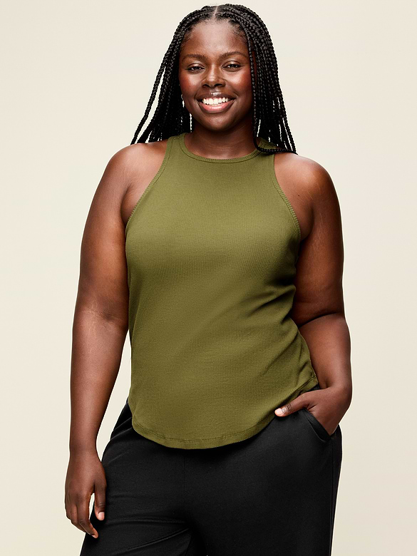 CloudLite High-Neck Racerback Tank Top