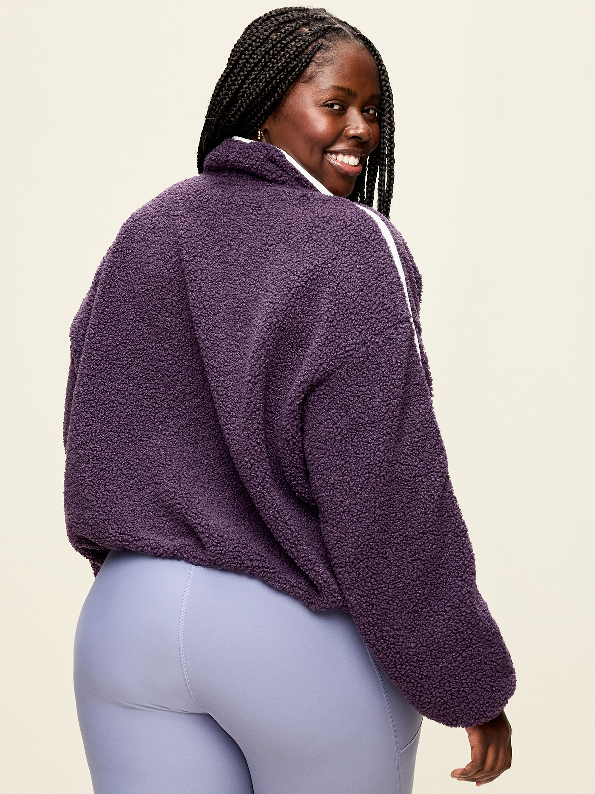 Loose Sherpa Quarter-Zip Pullover | Old Navy