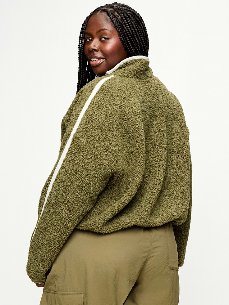 Image number 6 showing, Loose Sherpa Quarter-Zip Pullover