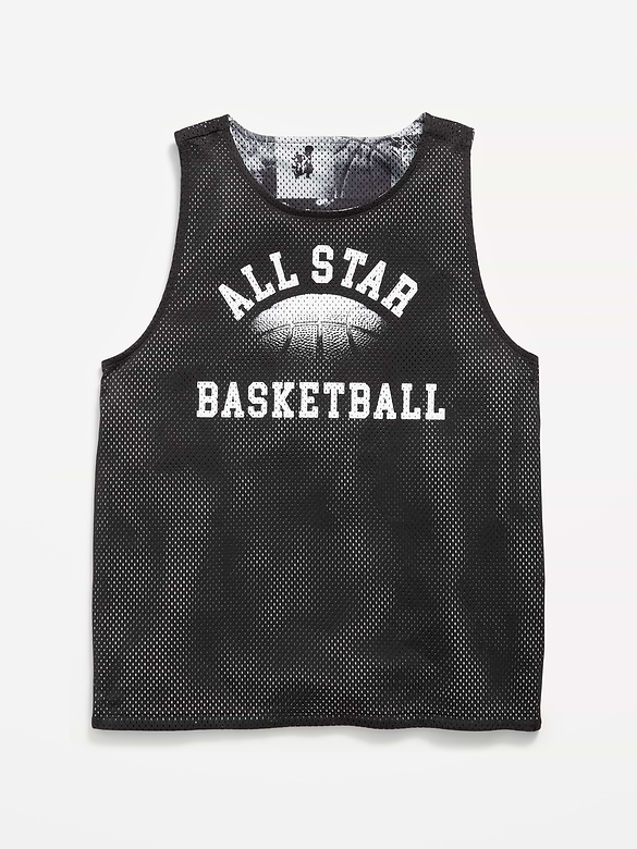 Oversized Mesh Reversible Tank Top for Boys