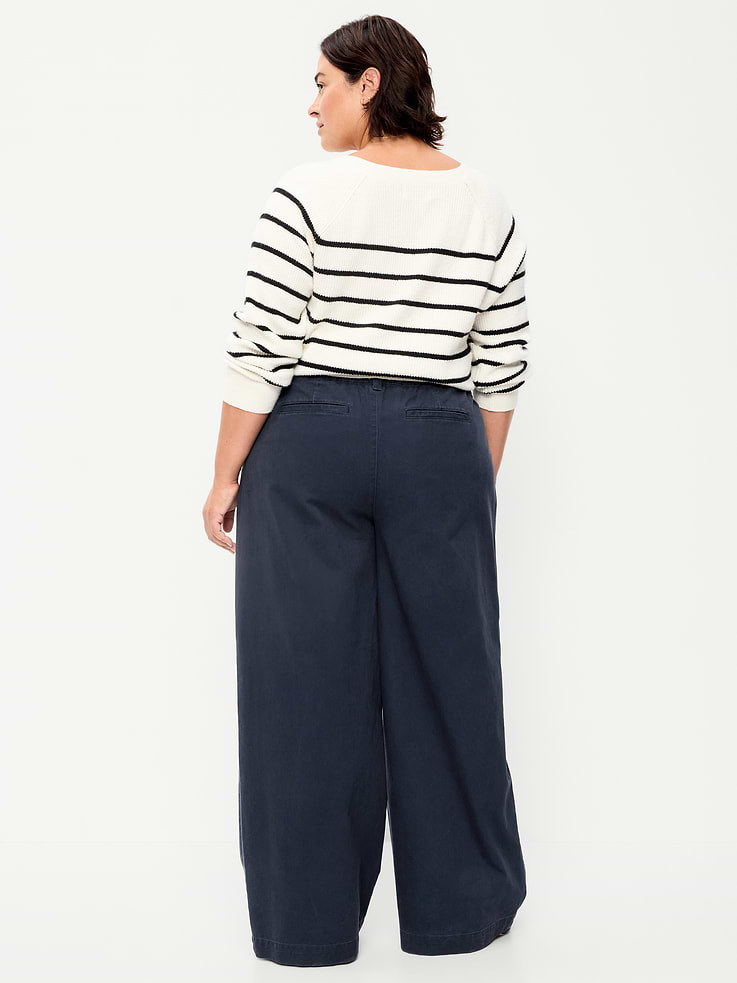 Image number 9 showing, Mid-Rise Pleated Wide-Leg Pants