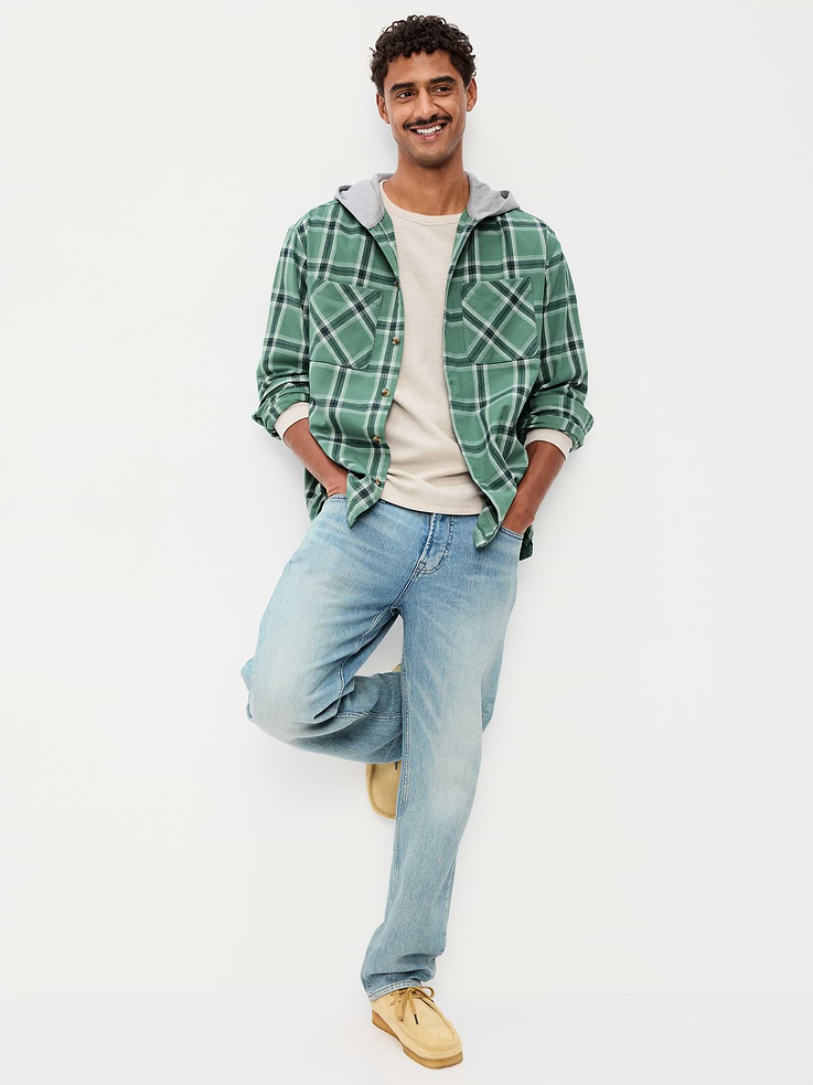 Image number 3 showing, Long-Sleeve Flannel Hooded Shirt