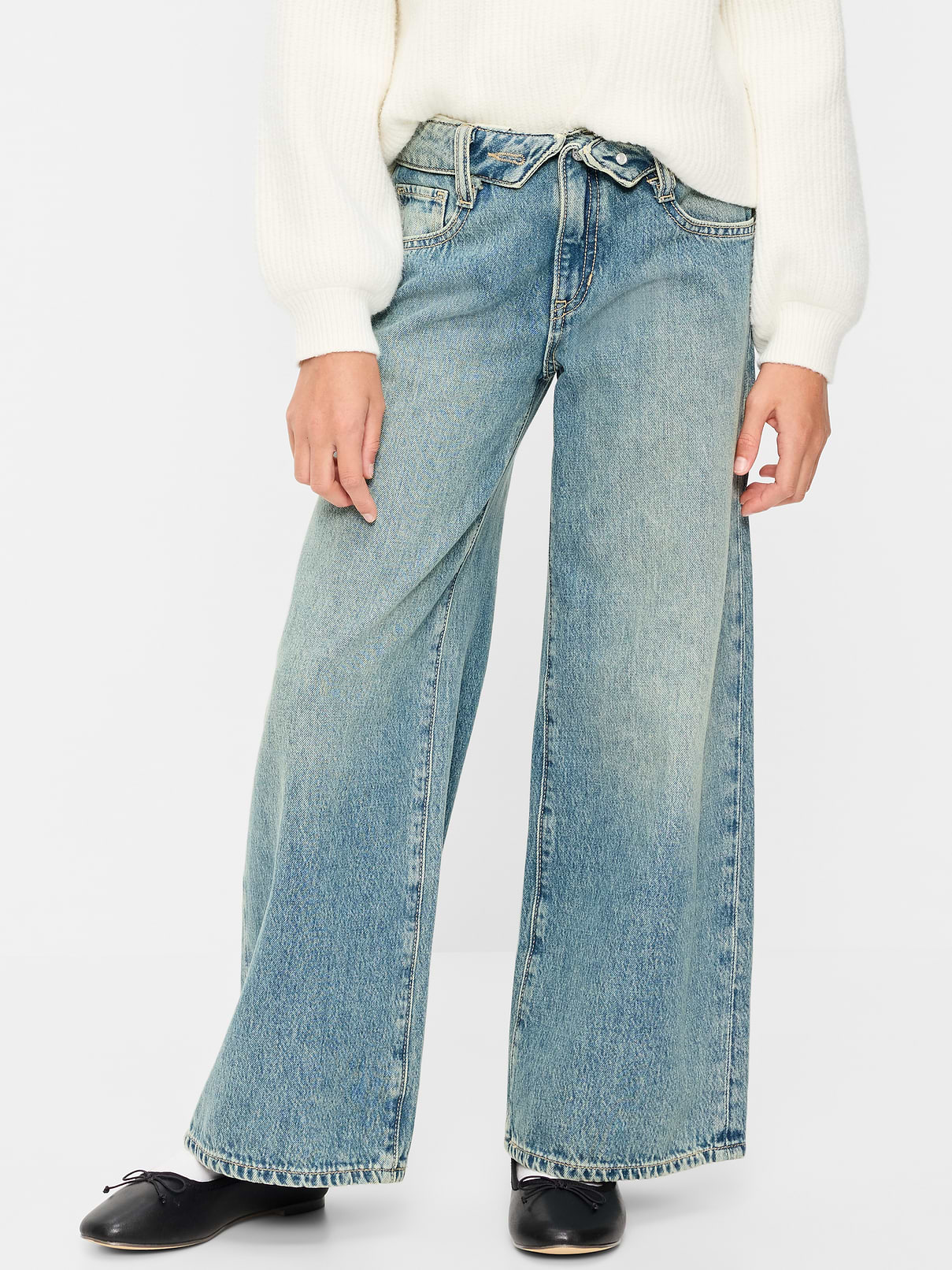 Image number 1 showing, Super Baggy Wide-Leg Jeans for Girls