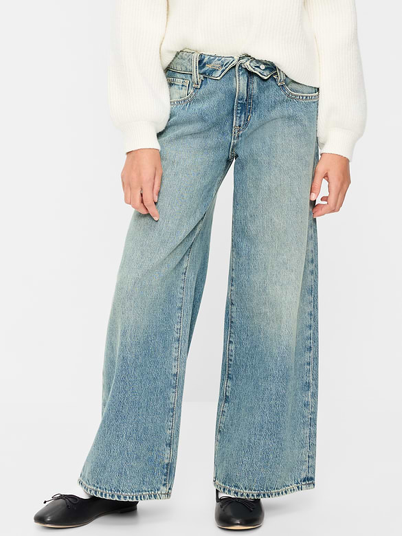 Jean coupe très généreuse à jambe large pour fille
