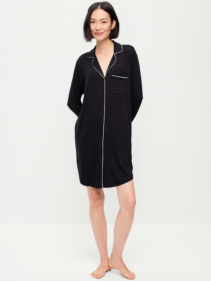 Image number 1 showing, Knit Jersey Sleep Dress