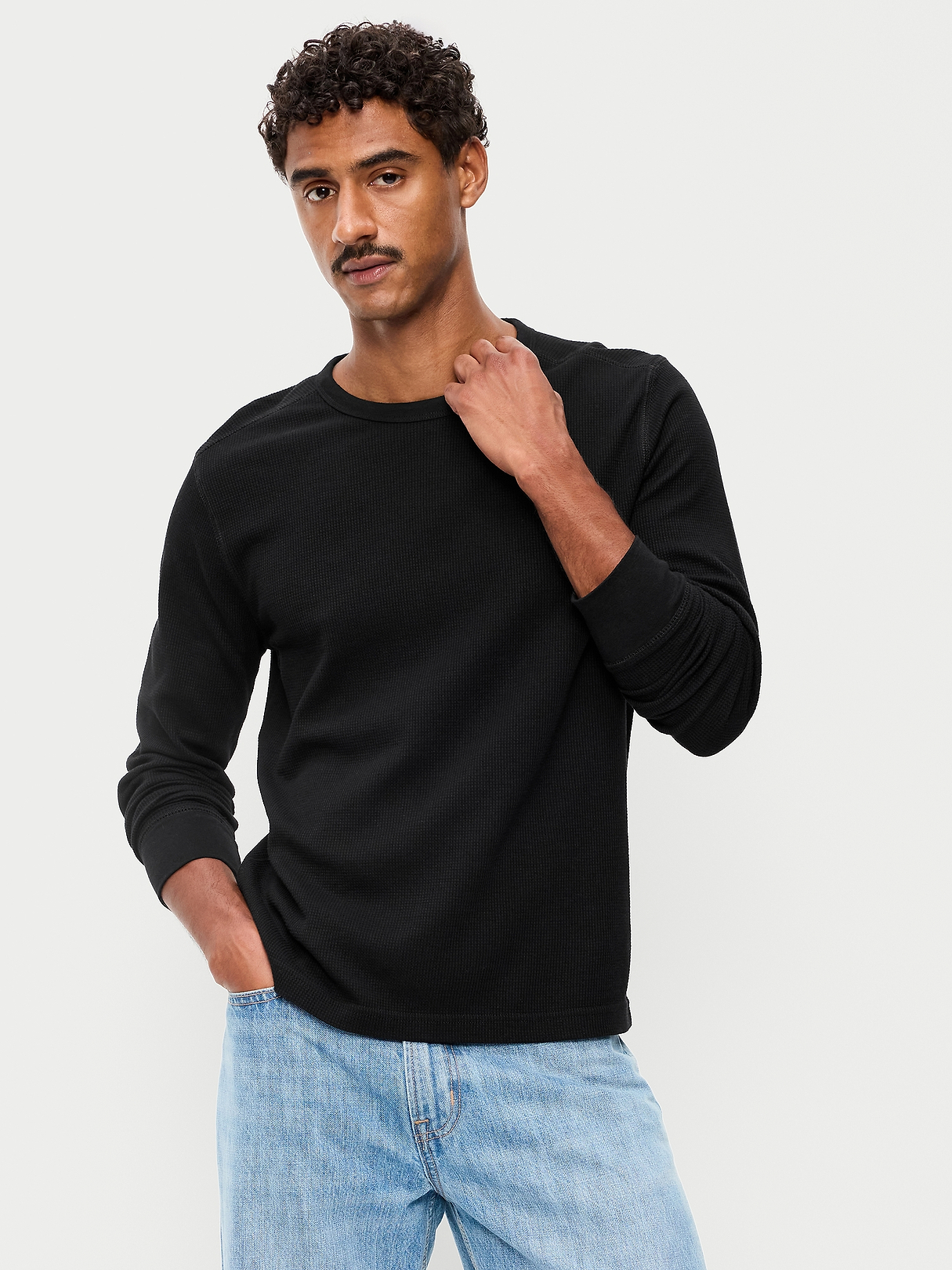Crew-Neck Waffle T-Shirt | Old Navy