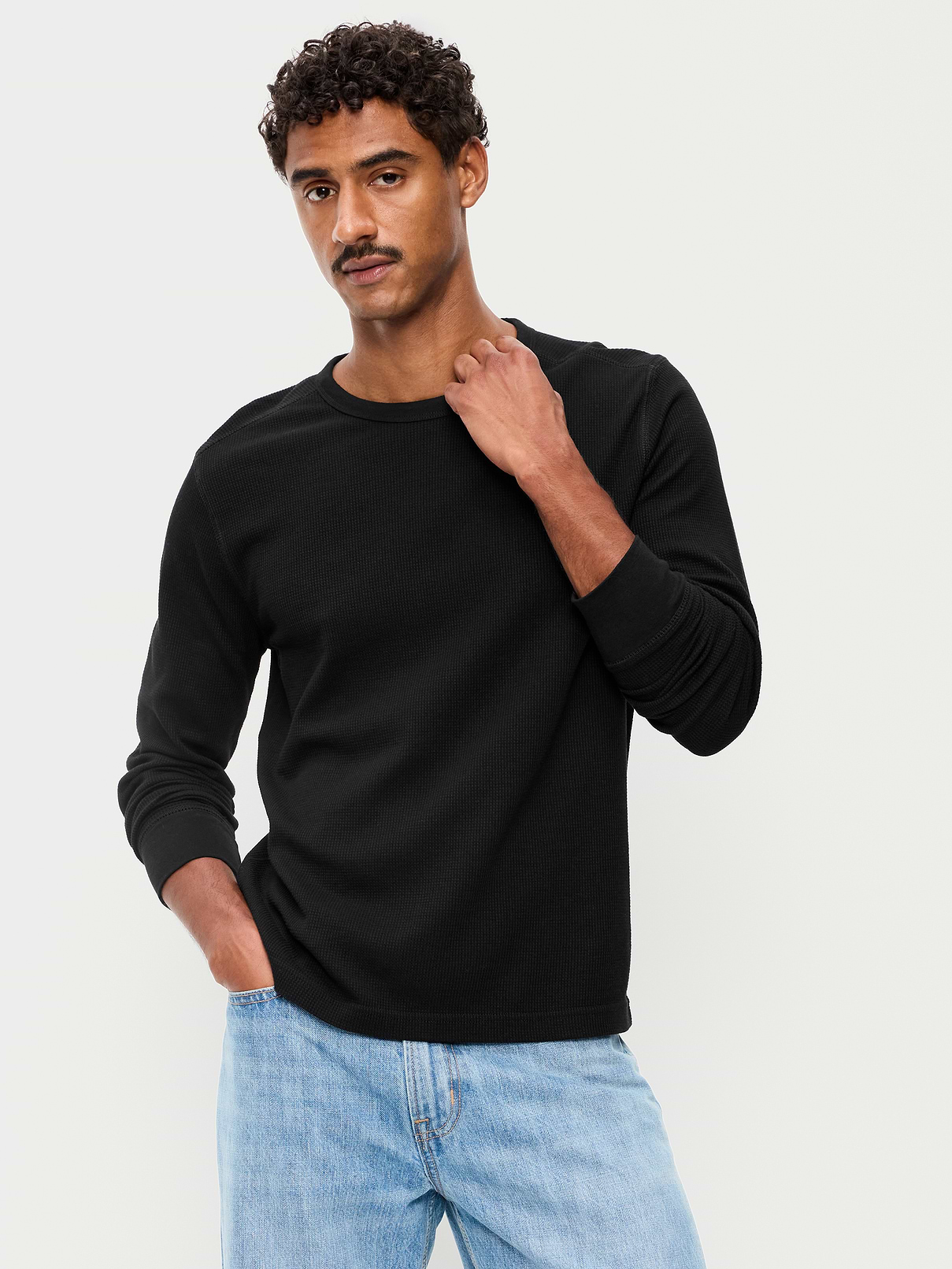 Image number 1 showing, Crew-Neck Waffle T-Shirt