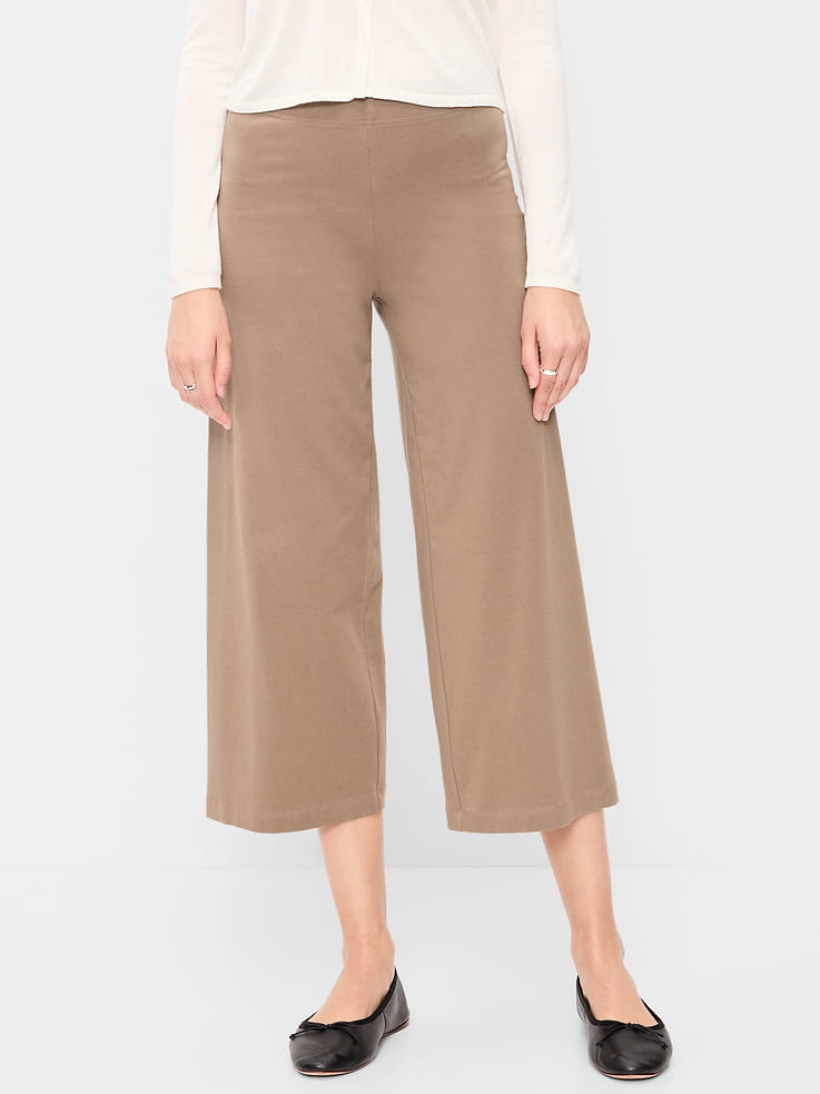 Image number 2 showing, High-Waisted Fashion Wide-Leg Cropped Leggings