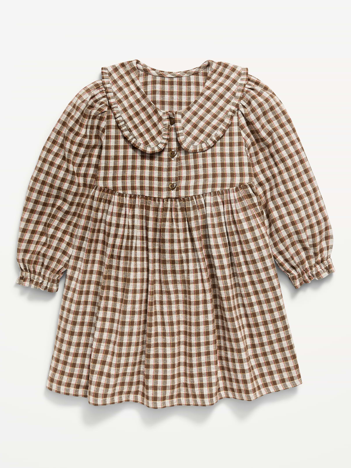Image number 2 showing, Long-Sleeve Flannel Dress for Toddler Girls