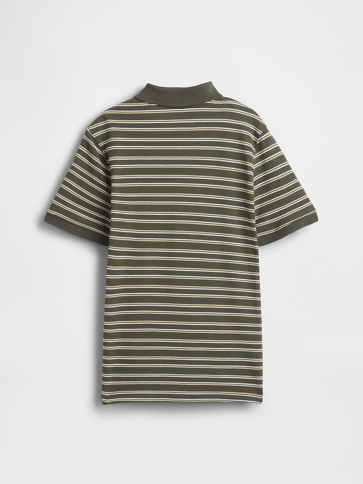 Image number 3 showing, Kids Stripe Pique Polo Shirt