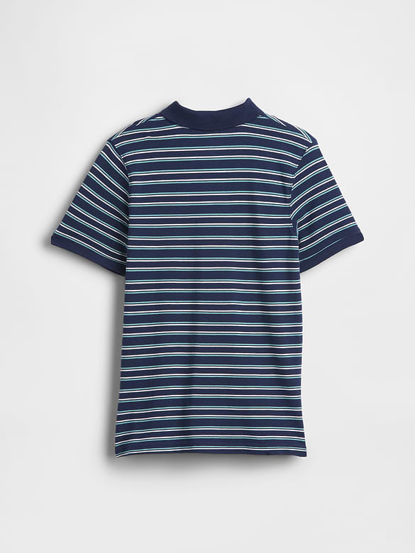 Kids Stripe Pique Polo Shirt