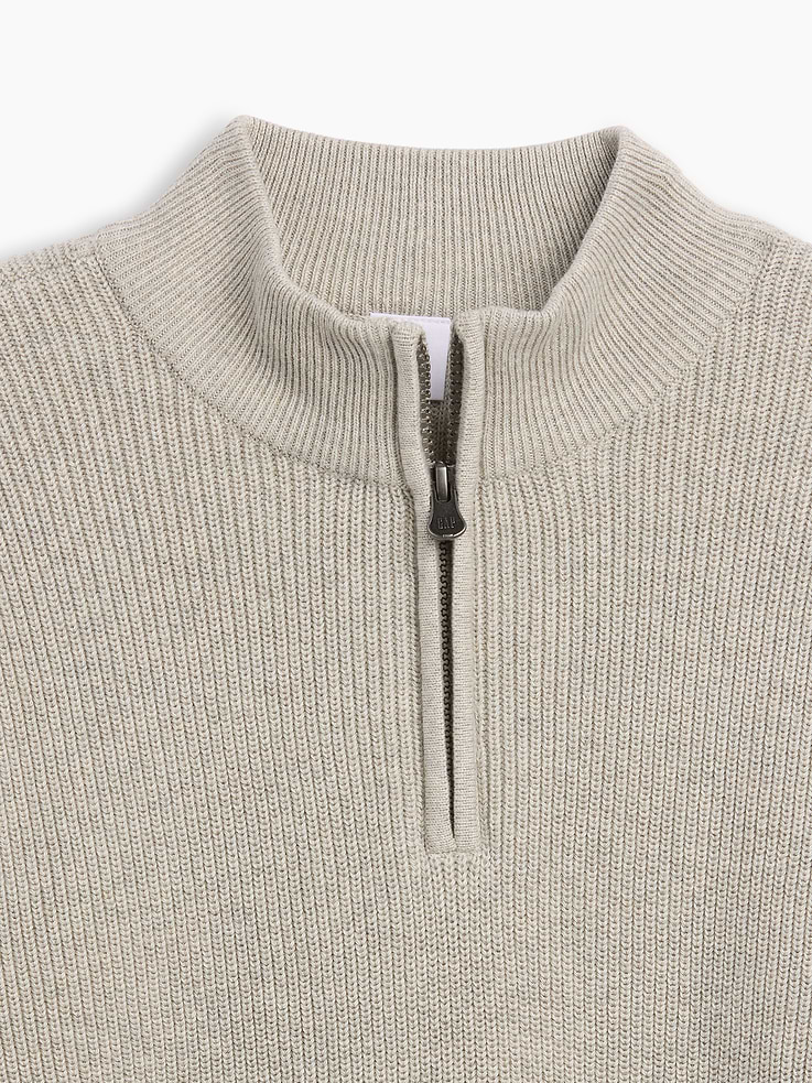 Image number 2 showing, Kids Relaxed Quarter-Zip Sweater