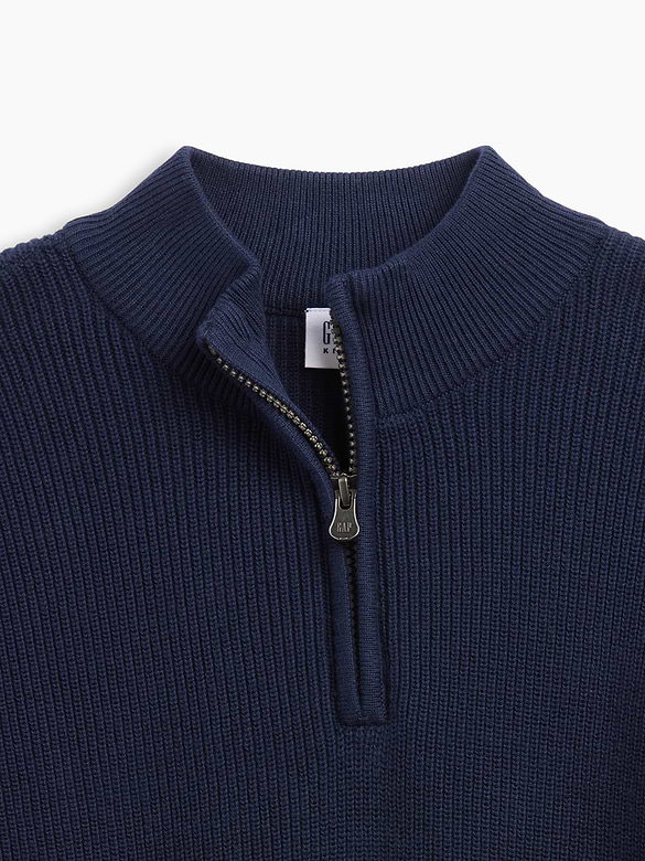 Kids Relaxed Quarter-Zip Sweater