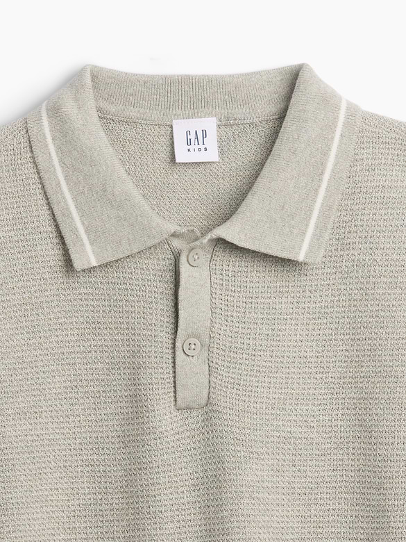 Kids Relaxed Sweater Polo Shirt