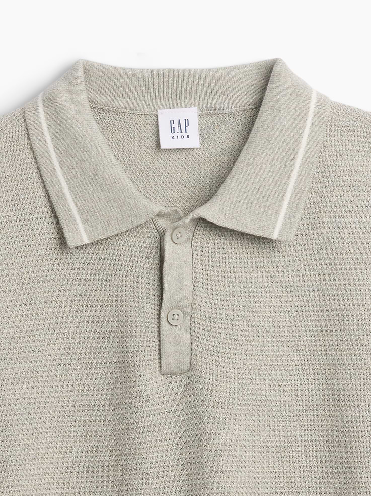 Image number 2 showing, Kids Relaxed Sweater Polo Shirt