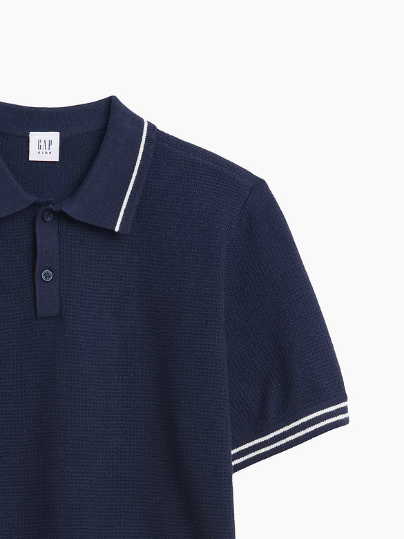 Kids Relaxed Sweater Polo Shirt