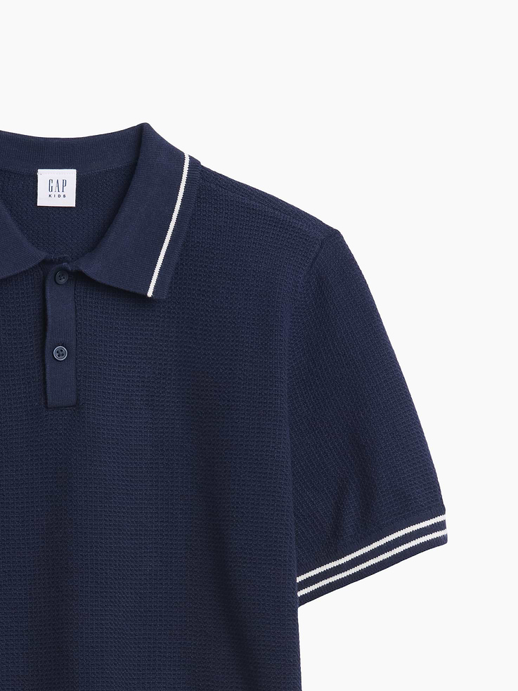 Image number 2 showing, Kids Relaxed Sweater Polo Shirt