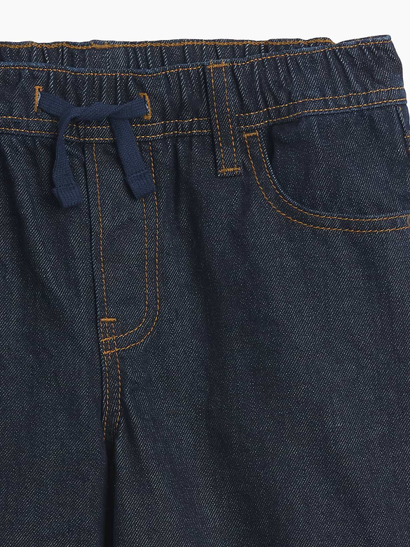 Kids Pull-On Loose Denim Shorts