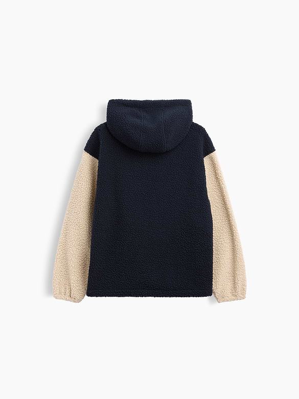 Kids Relaxed Colorblock Sherpa Hoodie