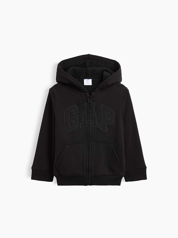 babyGap Sherpa-Lined Logo Zip Hoodie