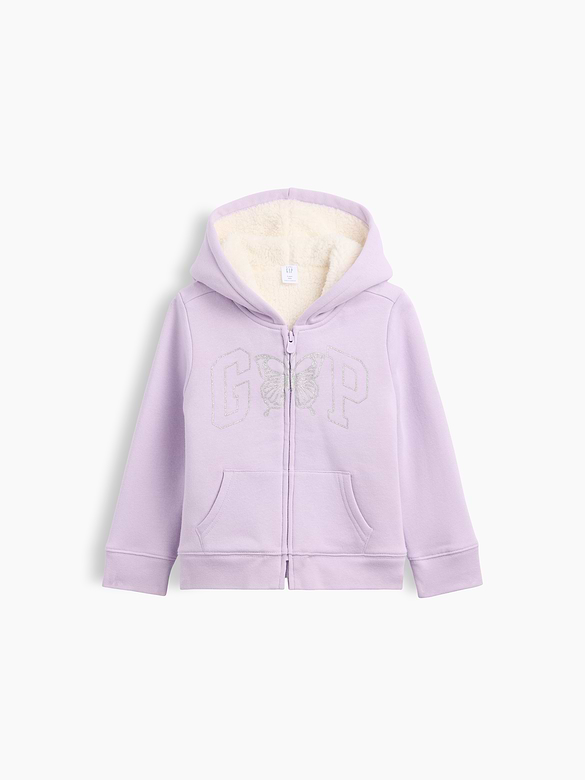 babyGap Sherpa-Lined Logo Zip Hoodie
