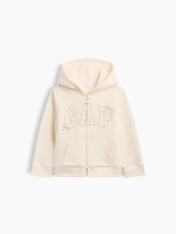 babyGap Sherpa-Lined Logo Zip Hoodie