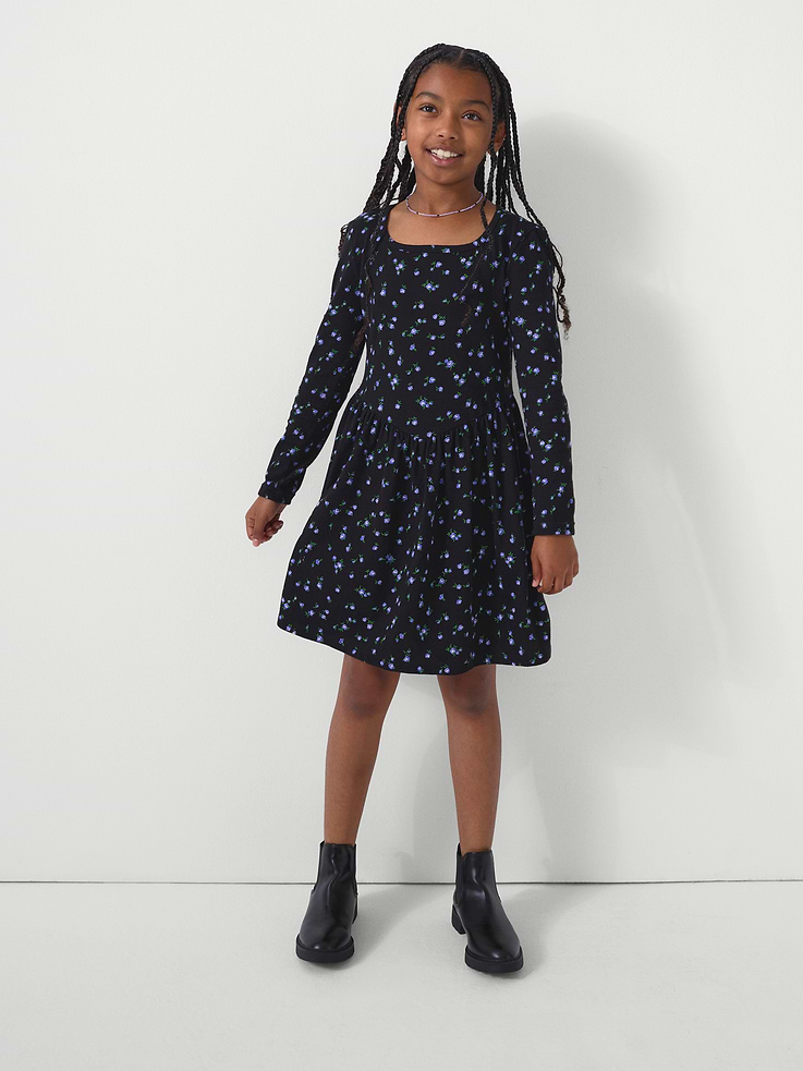 Image number 4 showing, Kids Print Squareneck Dress