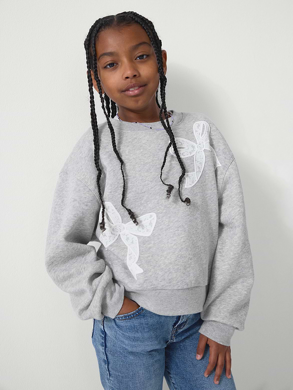 Kids Relaxed Wedge Crewneck Sweatshirt