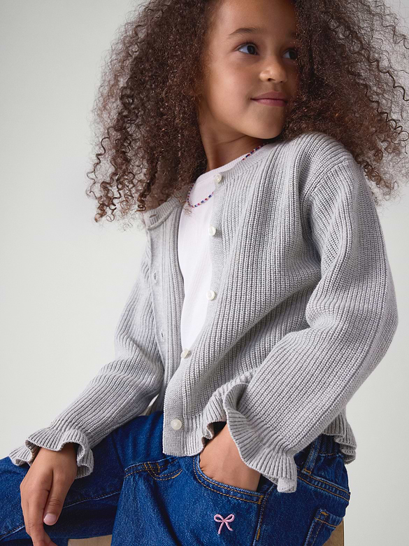 babyGap Shaker-Stitch Crewneck Cardigan