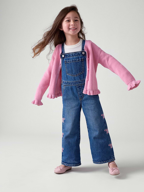 babyGap Embroidered Denim Overalls