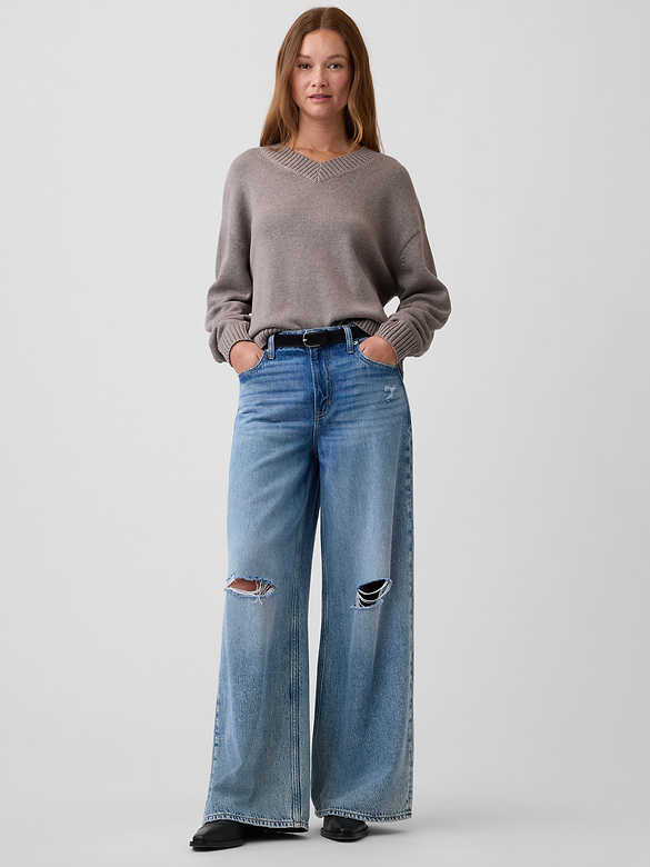 Oversized V-Neck Sweater