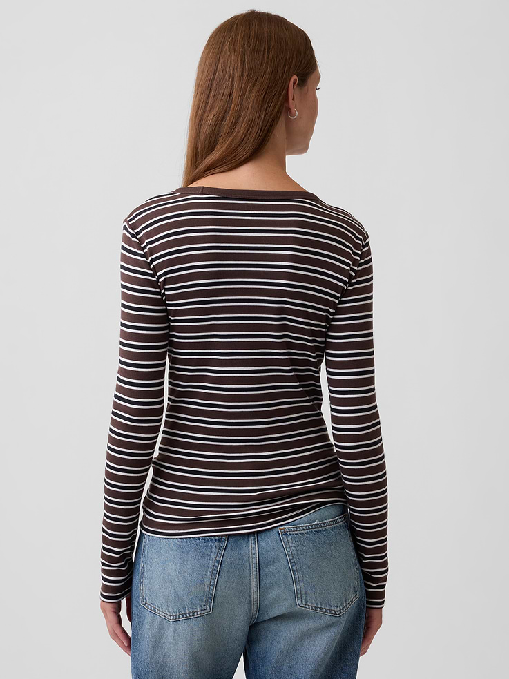 Image 2 of 4, Modern Ribbed Crewneck T-Shirt
