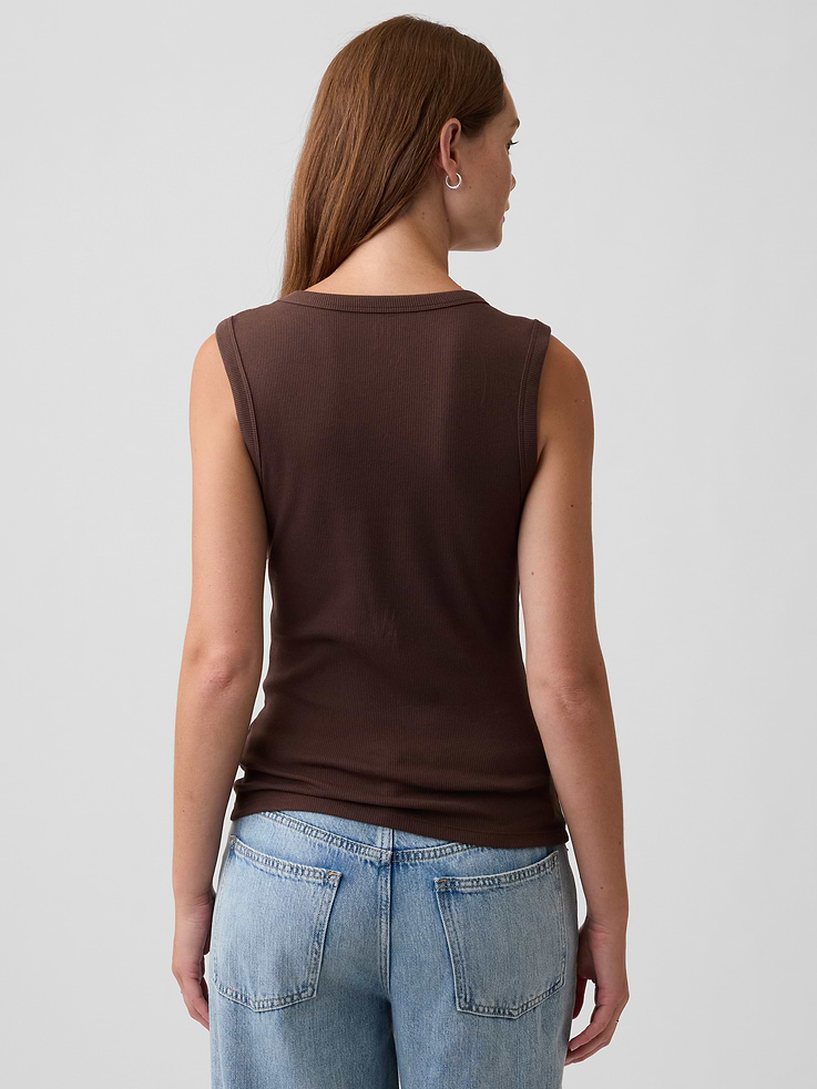 Image number 2 showing, Ribbed Scoopneck Tank Top